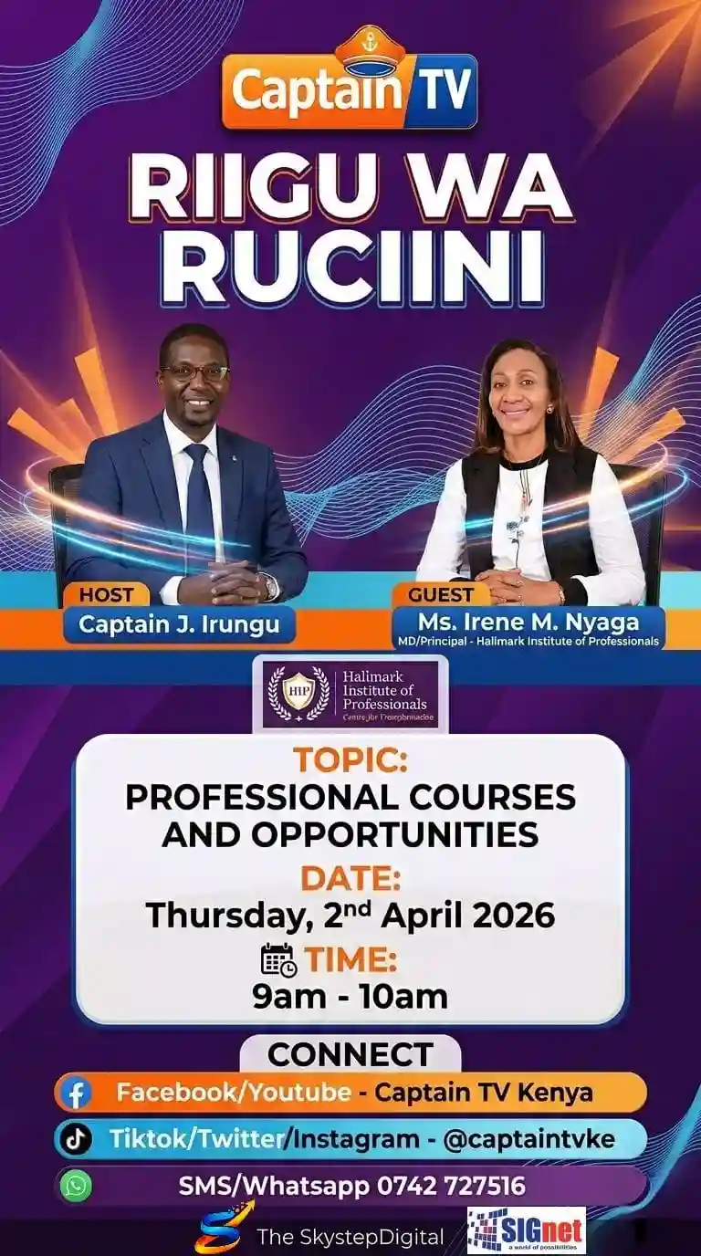 Irene Nyaga Elijah on Captain TV discussing Career Choices