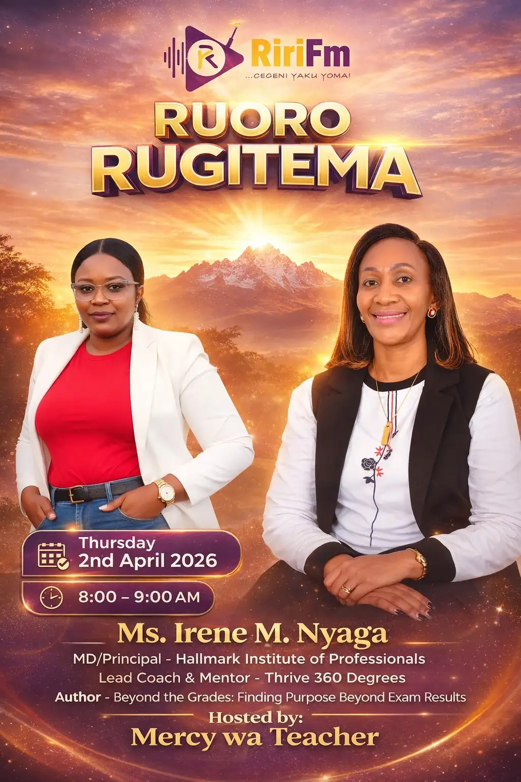 Irene Nyaga Elijah co-facilitating the Holistic Wellness Coaching and Vision Boarding Masterclass